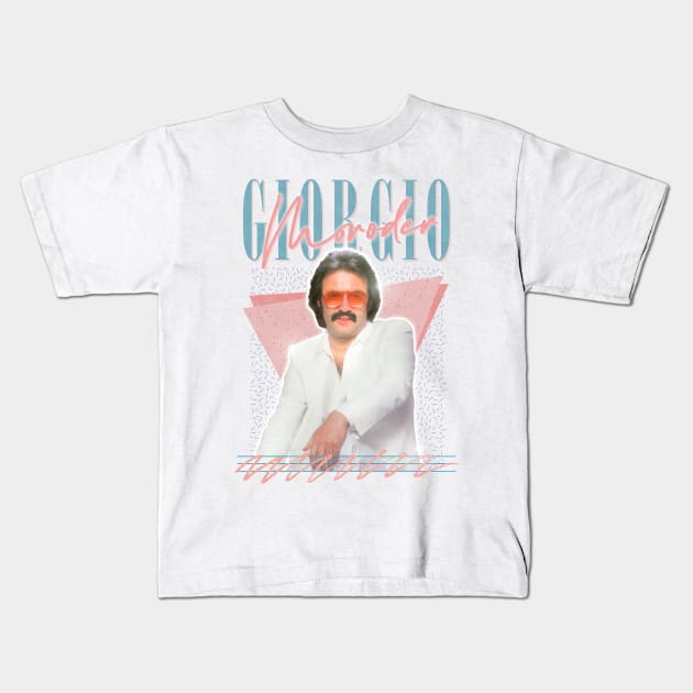 Giorgio Moroder -- Retro Style Fan Art Design T-Shirt Kids T-Shirt by DankFutura